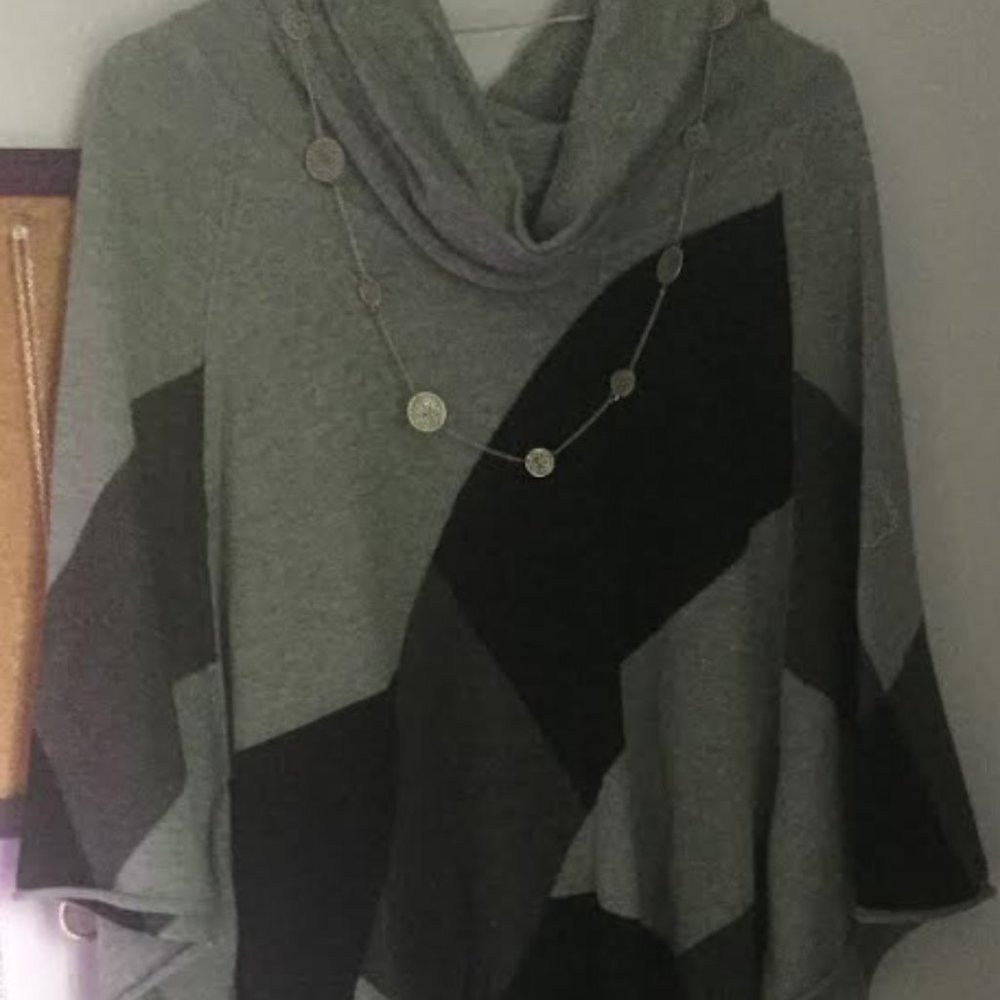 Turtleneck Sweater with Butterfly Sleeves